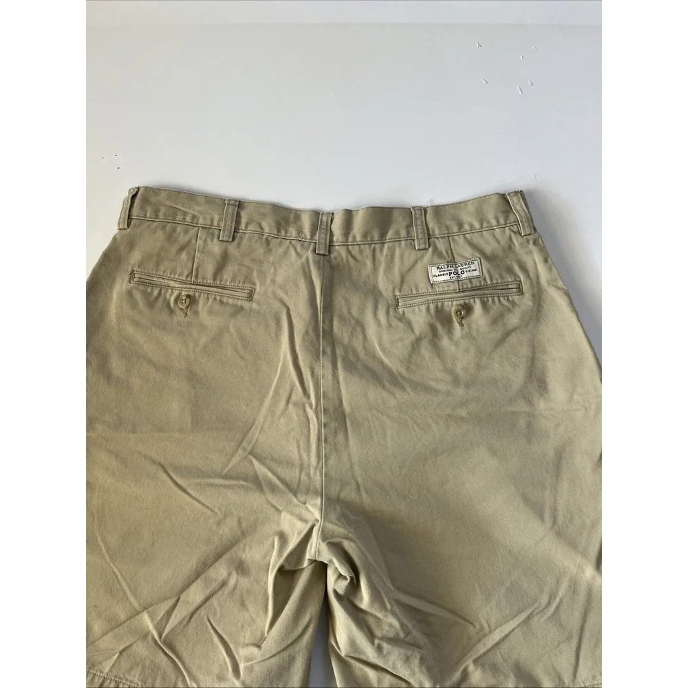Polo Ralph Lauren Shorts Size 35 Khaki Cotton Prospect Classic Chino Golf Summer